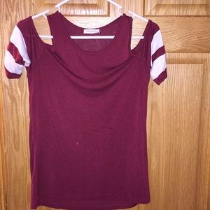 Cut out red and white top